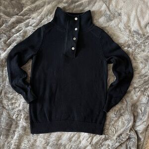 Preppy Lauren Ralph Lauren Active Navy Mock neck Pullover Sweater. Size M.